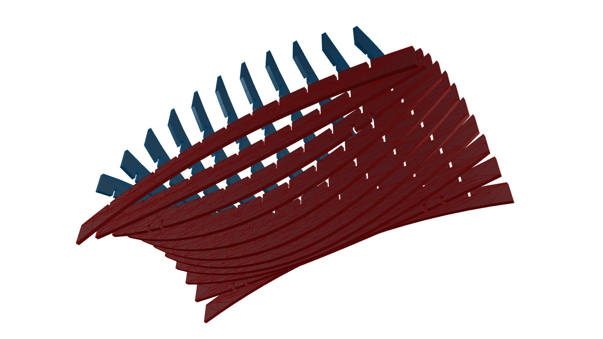 Wavy Parametric Pergola 02 3D model_51