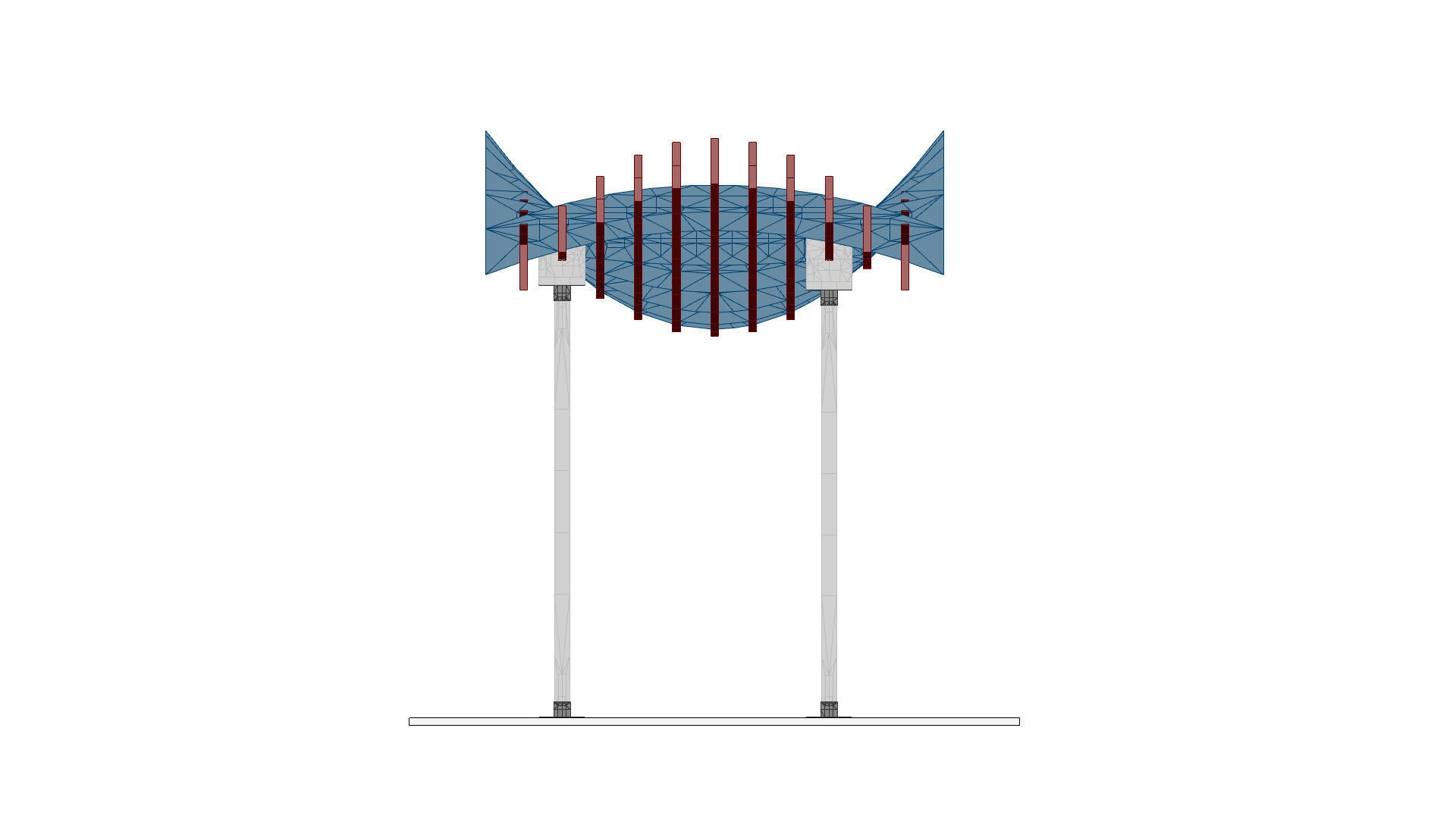 Wavy Parametric Pergola 02 3D model_45