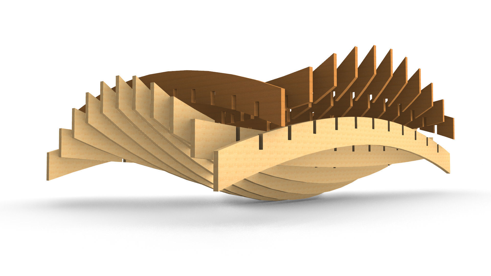 Wavy Parametric Pergola 02 3D model_22