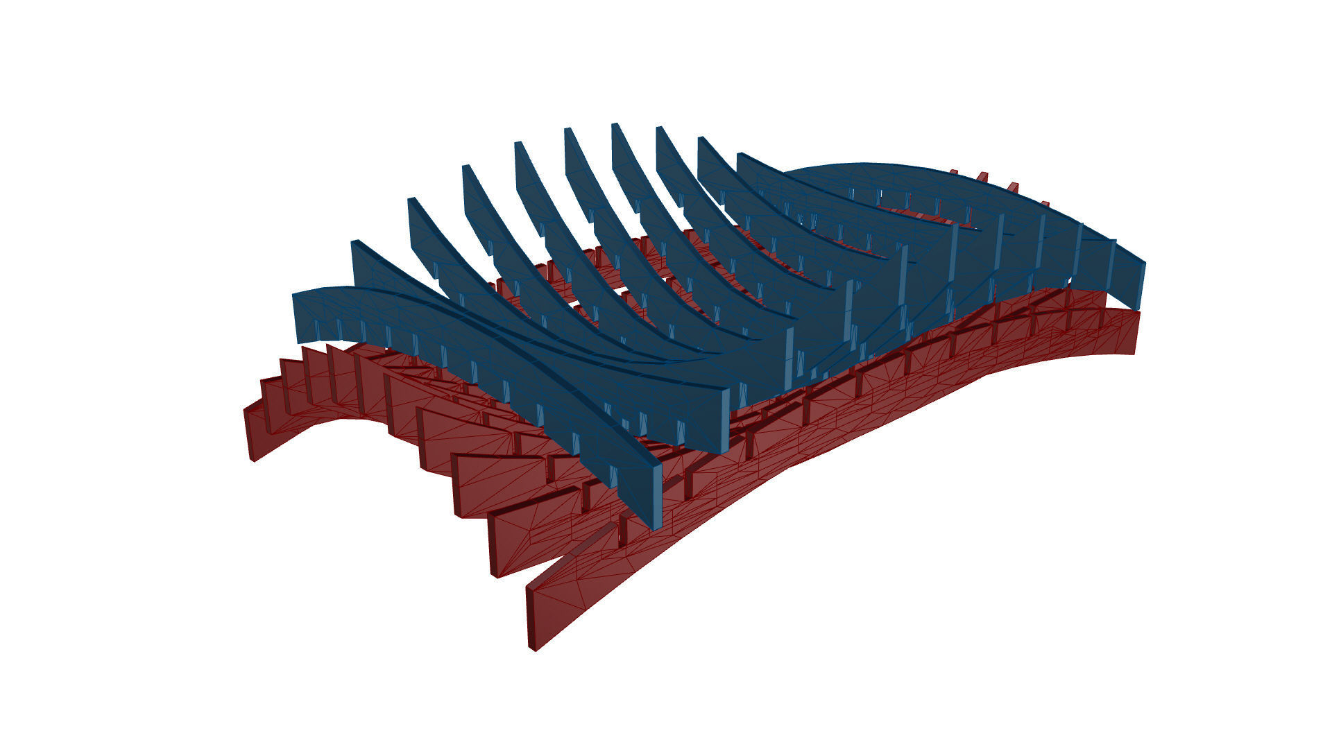 Wavy Parametric Pergola 02 3D model_48