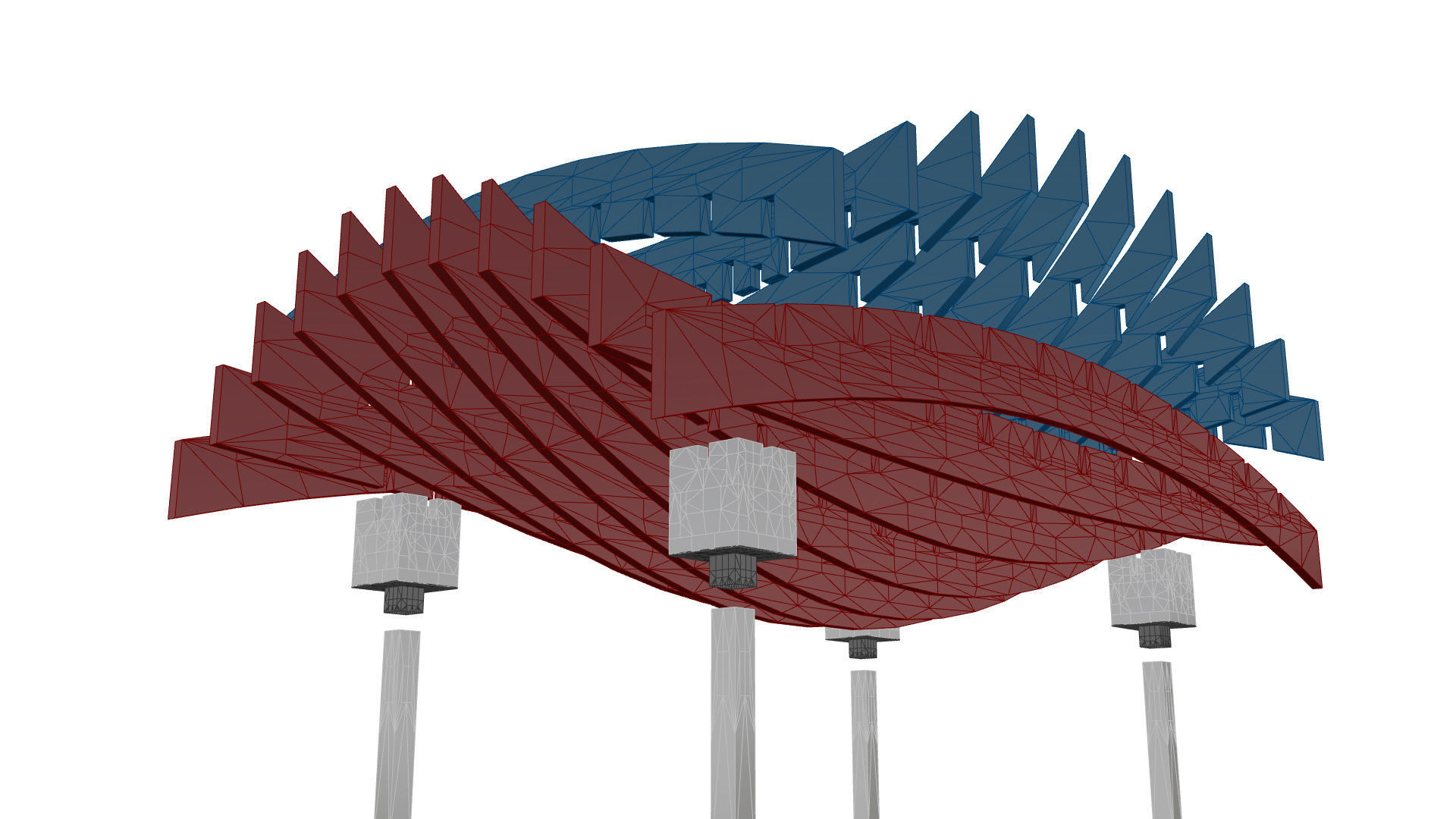 Wavy Parametric Pergola 02 3D model_37