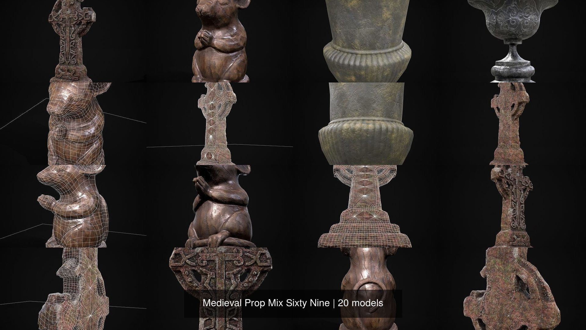 Medieval Prop Mix Sixty Nine 3D Model Collection_2