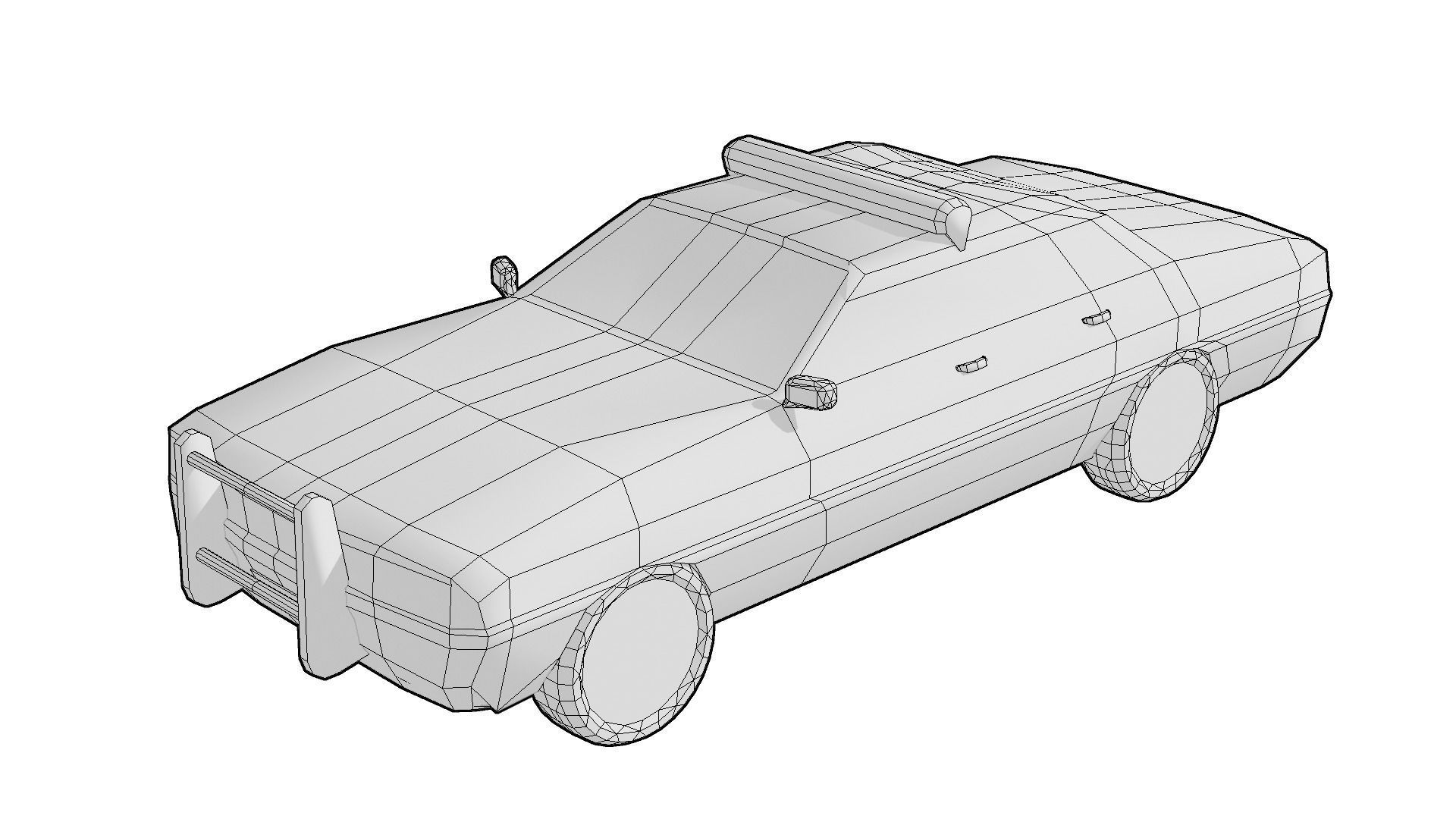 Cars Collection Lowpoly Low-poly 3D model_5