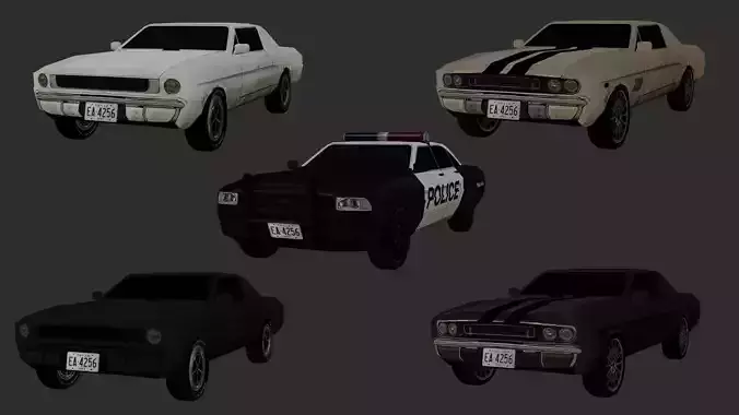 Cars Collection Lowpoly