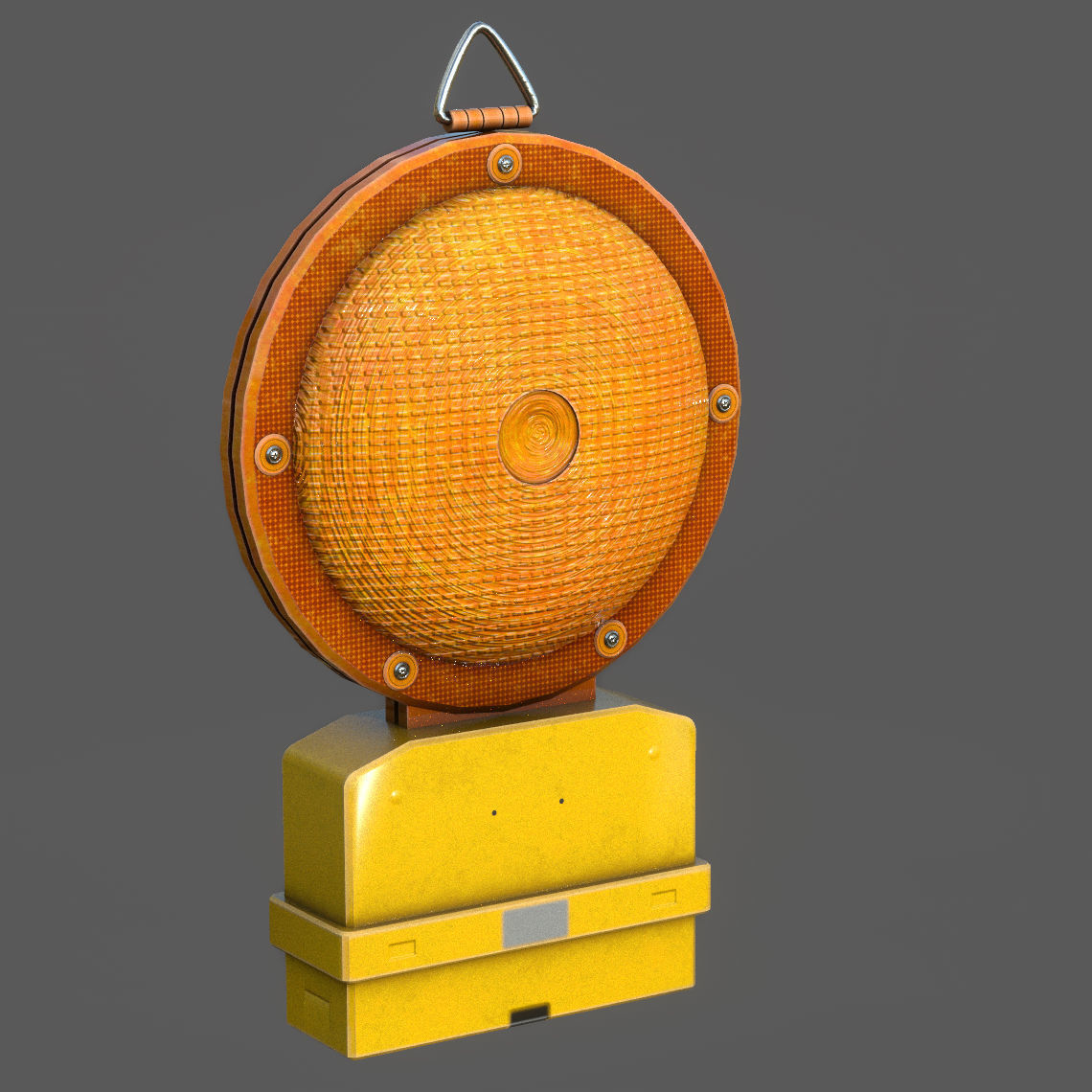 Barricade Light Low-poly 3D model_11