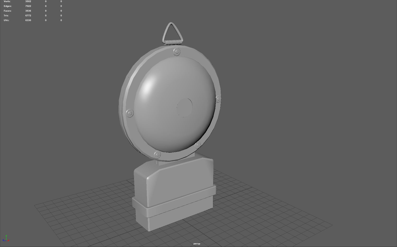 Barricade Light Low-poly 3D model_4