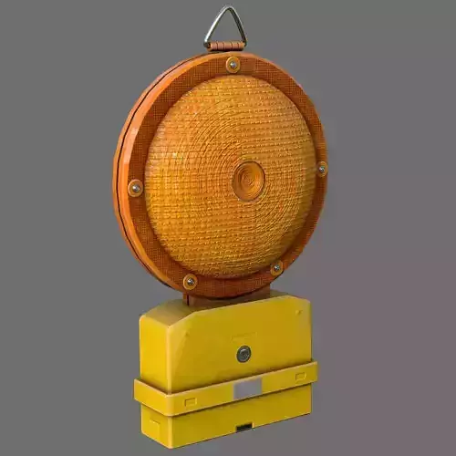 Barricade Light Low-poly 3D model
