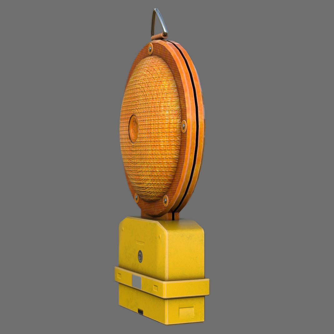 Barricade Light Low-poly 3D model_2