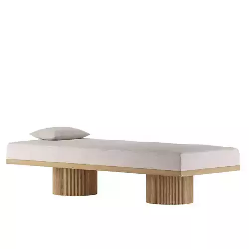 West Elm Fluted Base Chaise