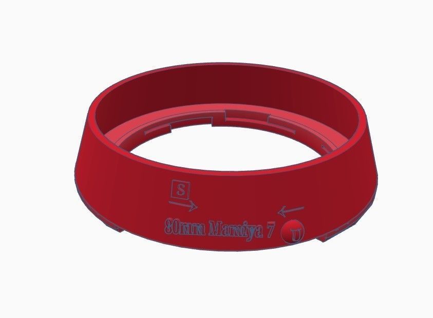 80mm Lens hood for Mamiya 7 or  7II  and Mamiya 6  75mm lens 3D print model_1