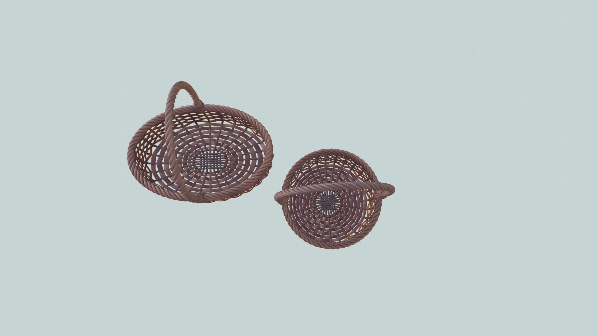 Wicker baskets 3D model_5