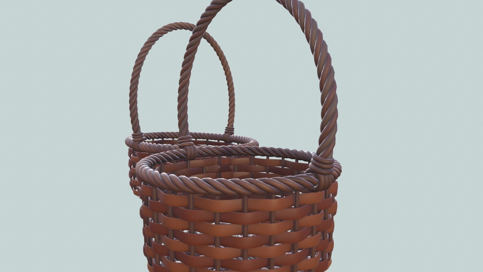 Wicker baskets 3D model_3