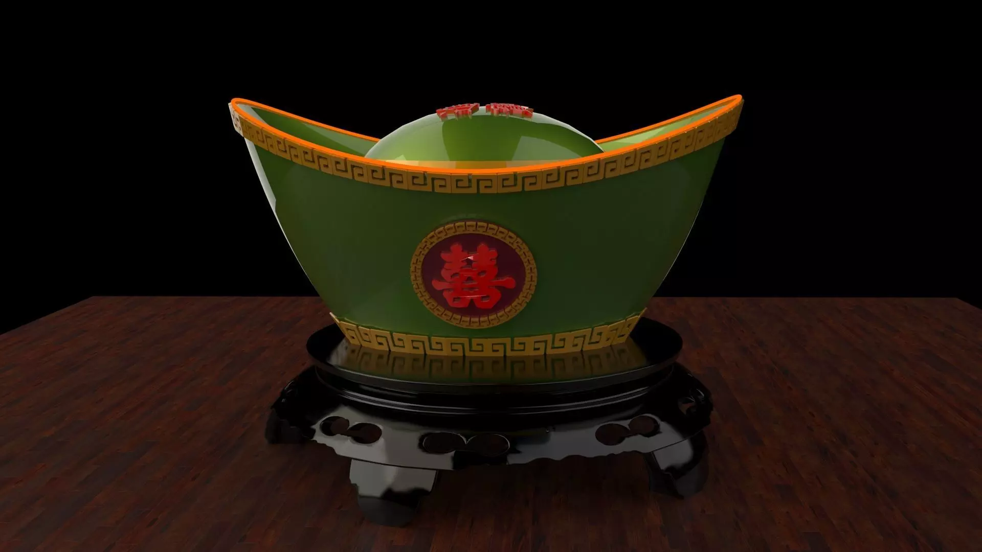 chinese gold ingot 3D model