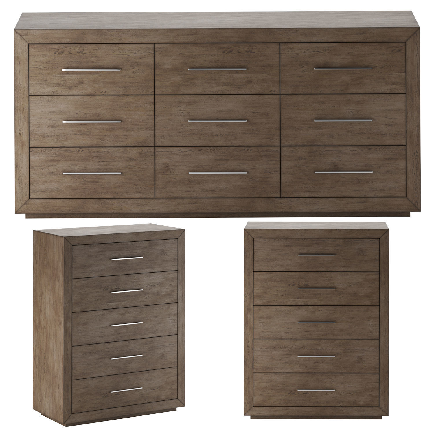 Modus Furniture Melbourne Chest Drawers Set 3D model CGTrader
