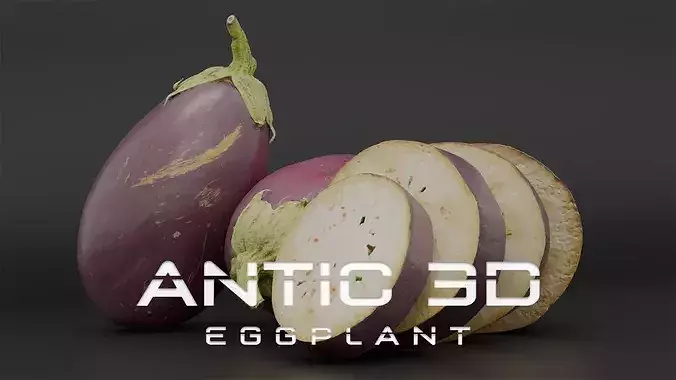 Eggplant Low-poly 3D model