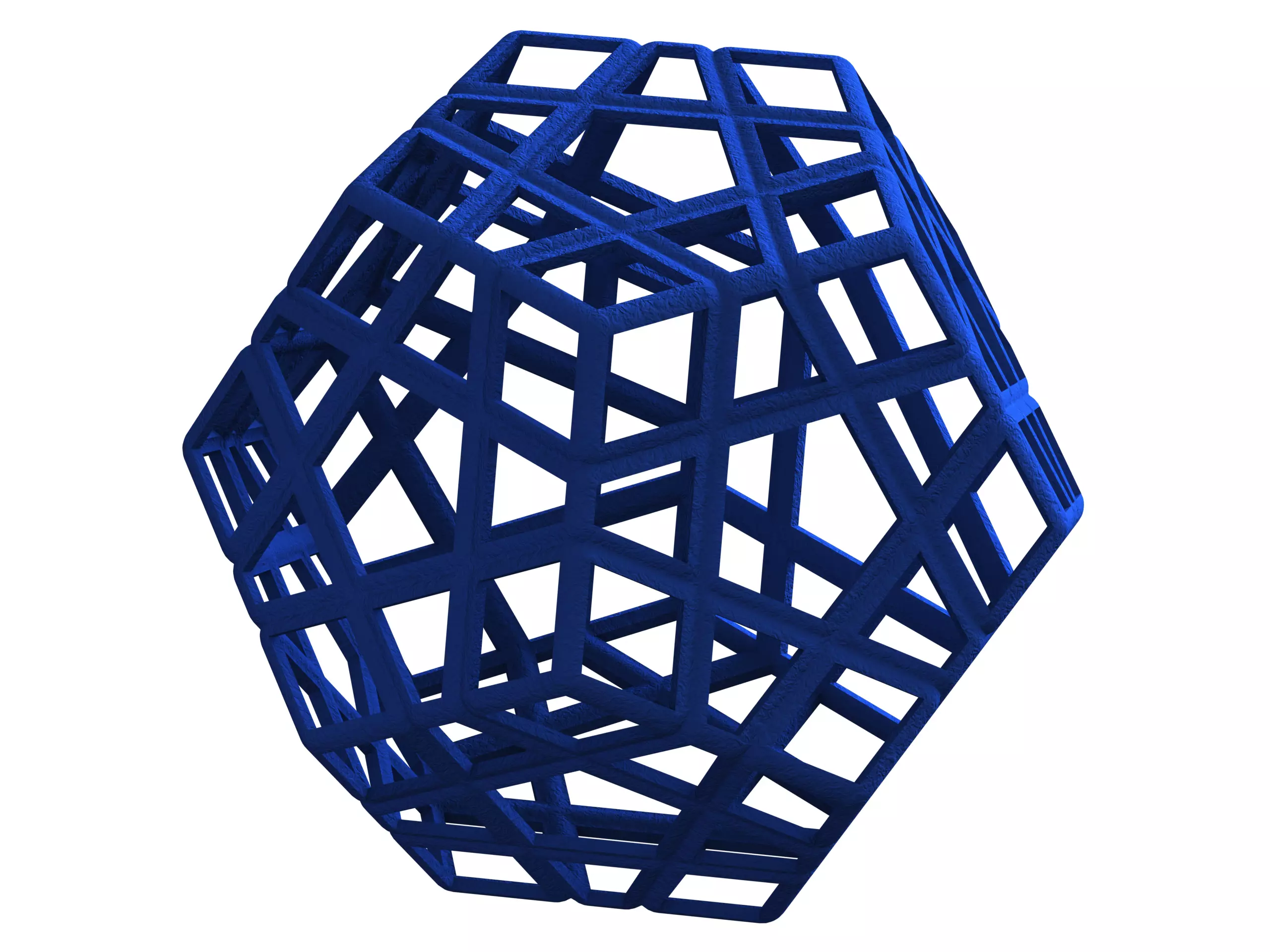 Wireframe Shape Geometric Megaminx Cube 3D print model_0