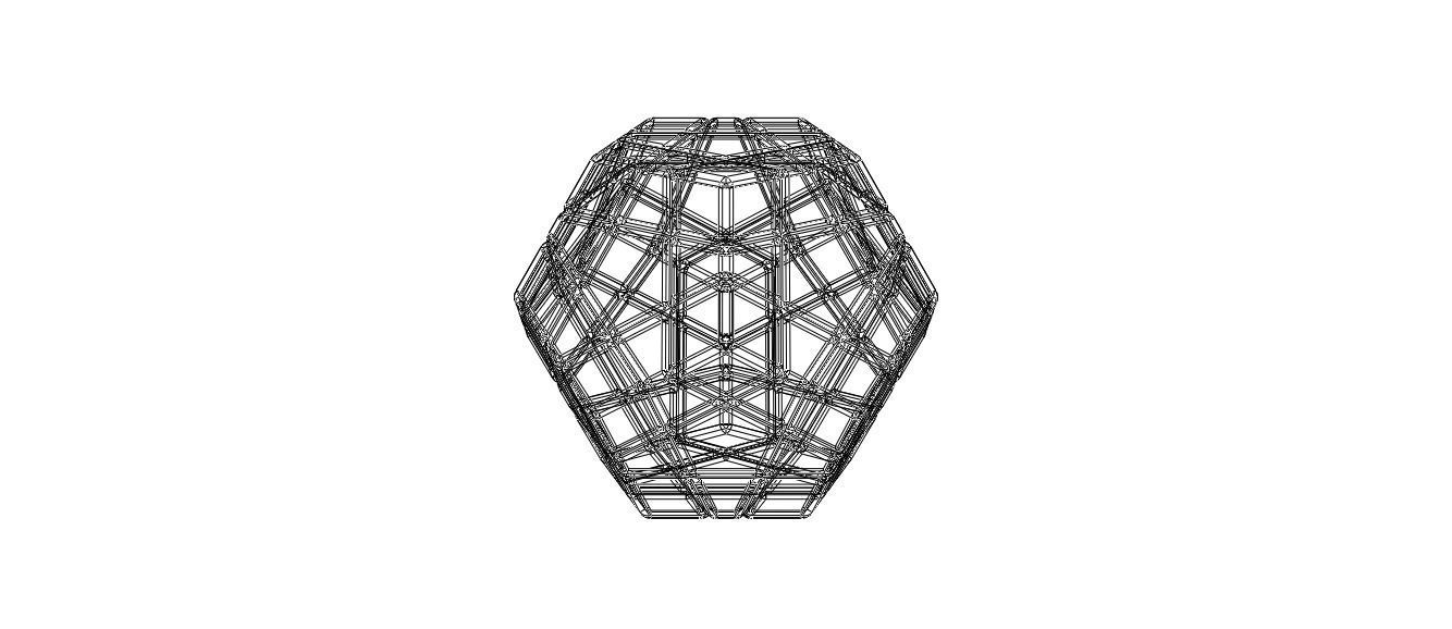 Wireframe Shape Geometric Megaminx Cube 3D print model_28
