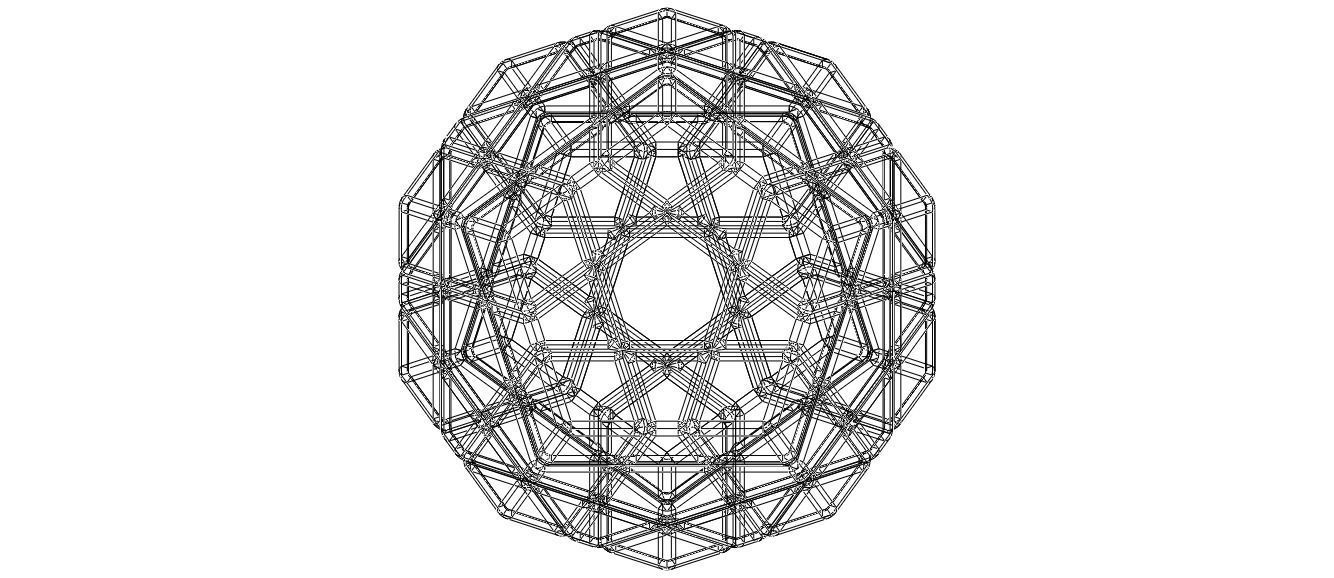 Wireframe Shape Geometric Megaminx Cube 3D print model_16