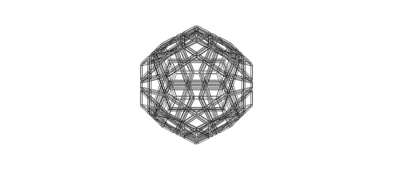 Wireframe Shape Geometric Megaminx Cube 3D print model_20