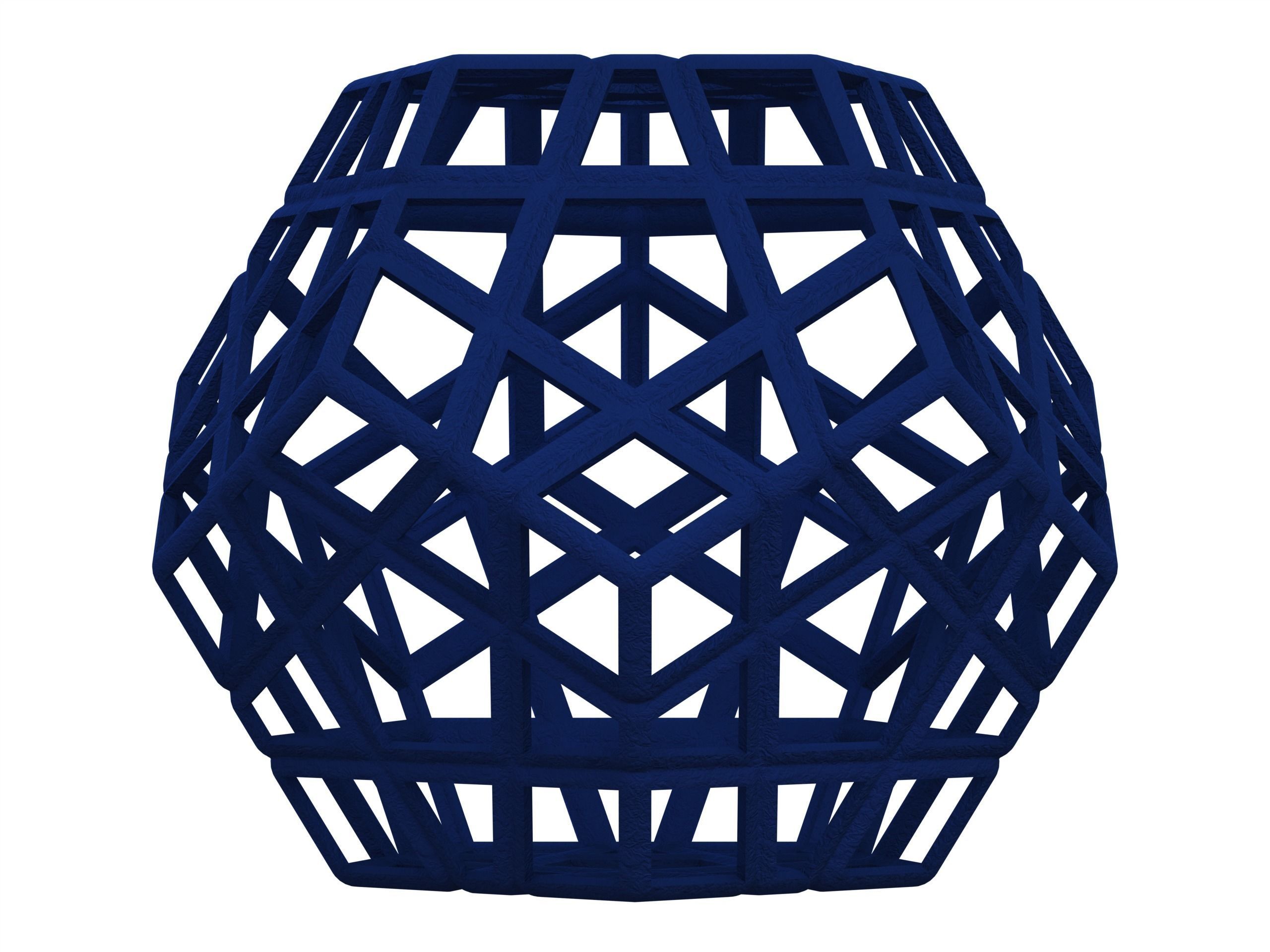 Wireframe Shape Geometric Megaminx Cube 3D print model_1