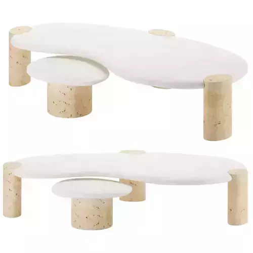 Sassolino Burl Wood Side Table By Athena Calderone 3D model