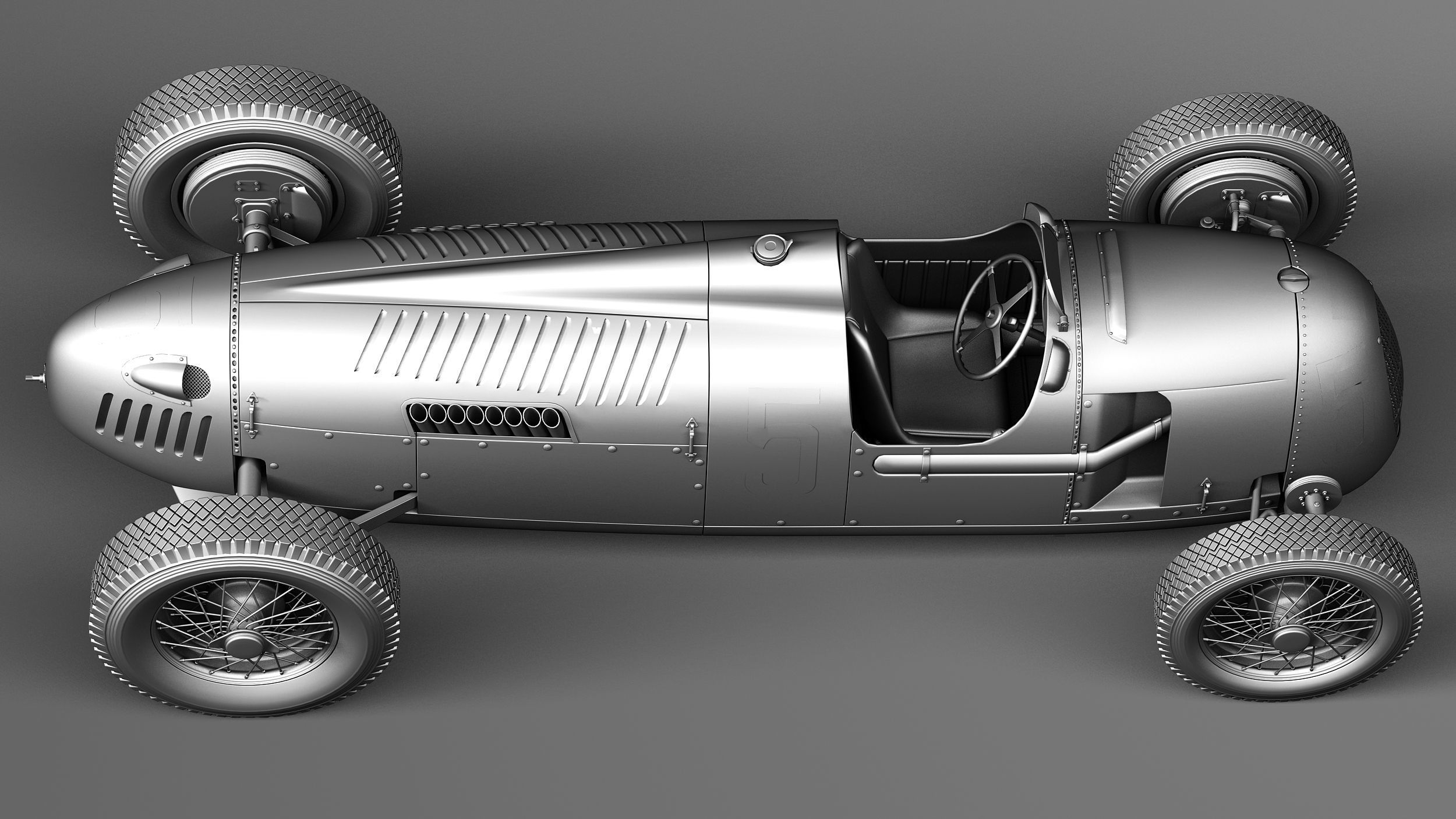 Auto Union Type C 1936 3D model_16