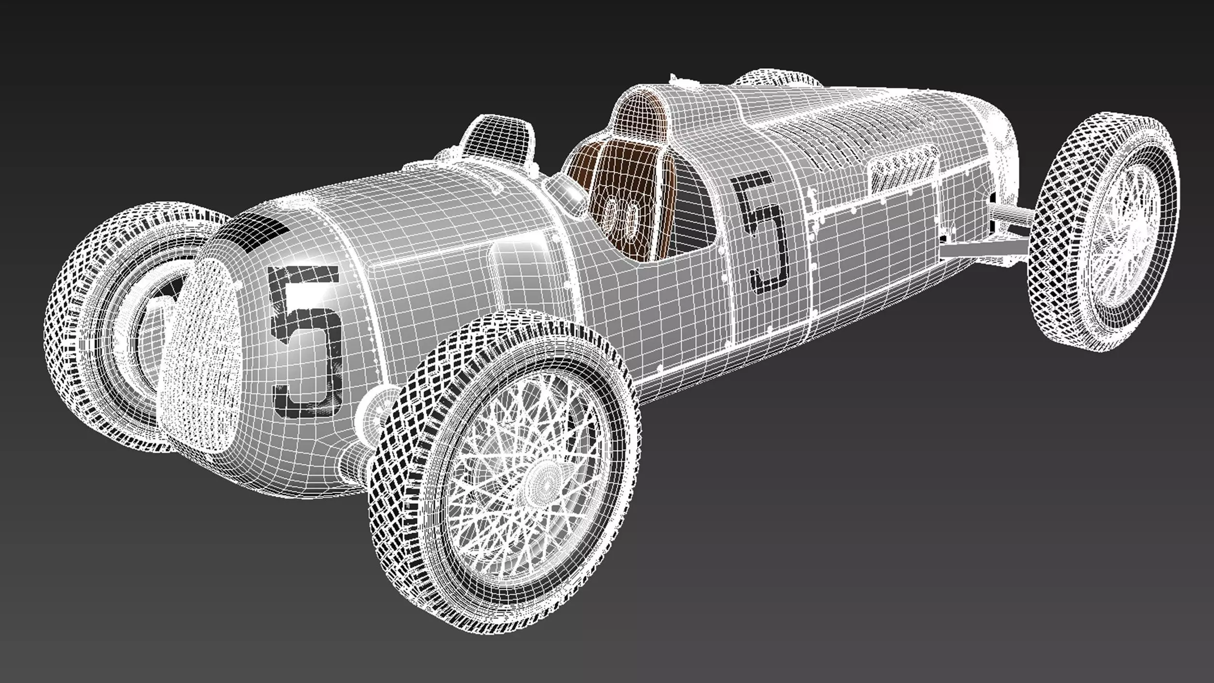Auto Union Type C 1936 3D model_19