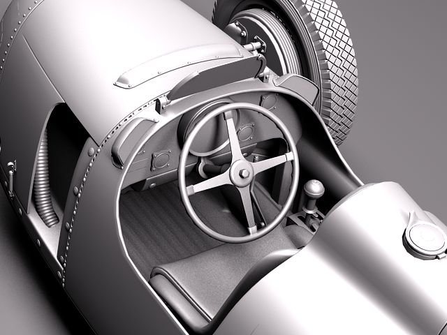 Auto Union Type C 1936 3D model_17