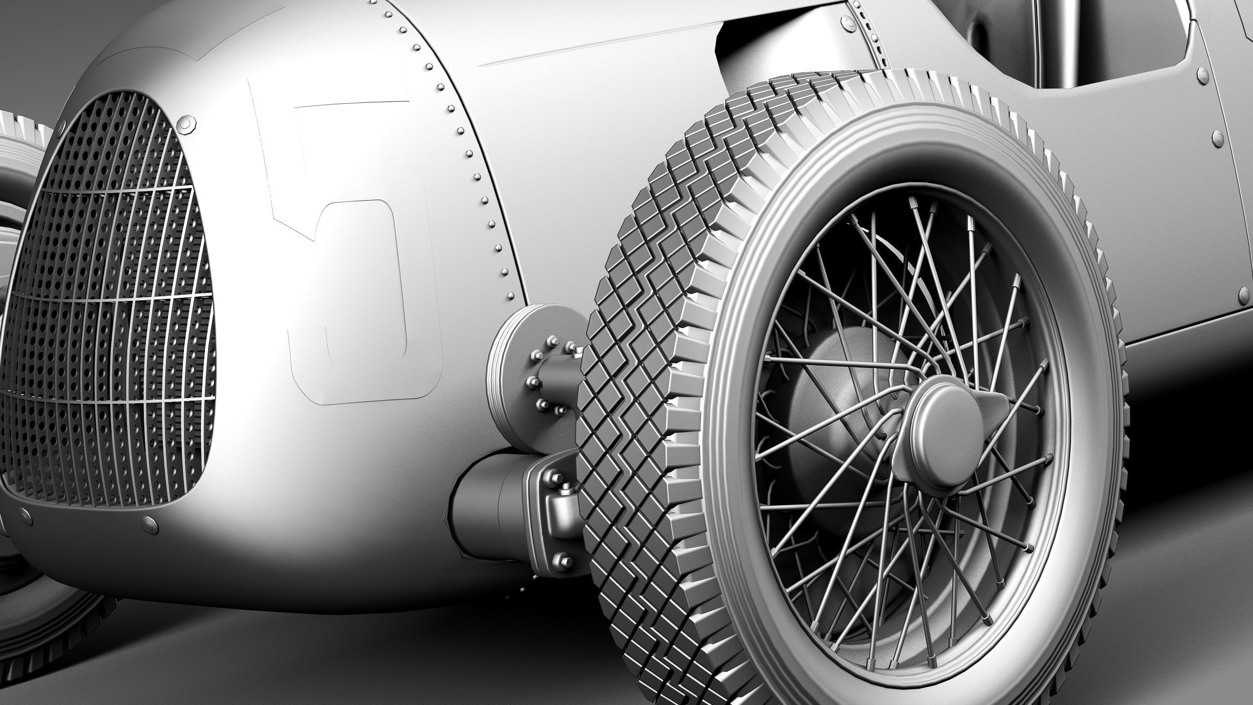 Auto Union Type C 1936 3D model_11