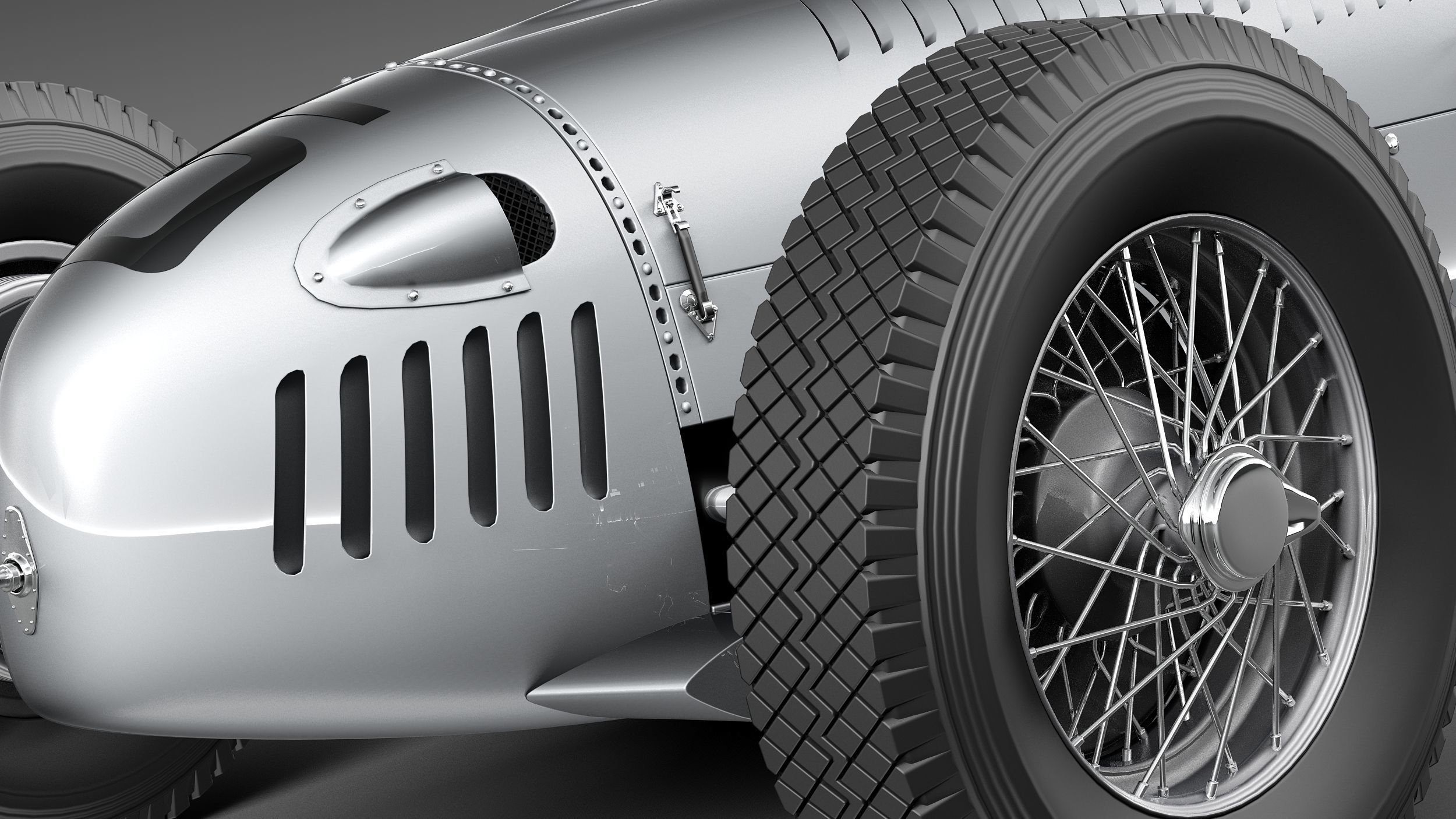 Auto Union Type C 1936 3D model_3