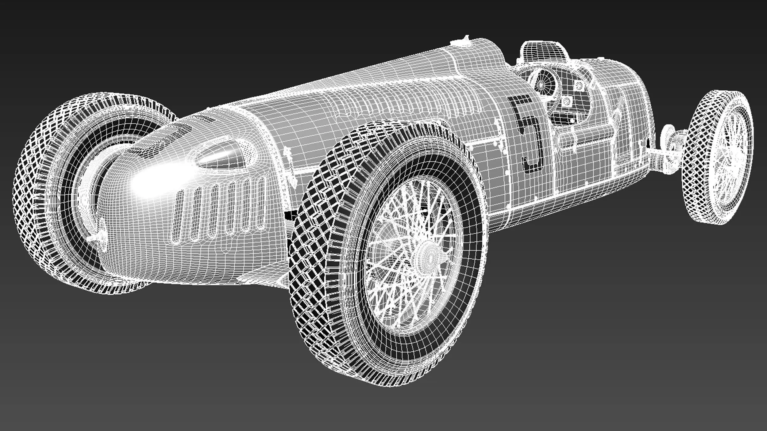 Auto Union Type C 1936 3D model_20