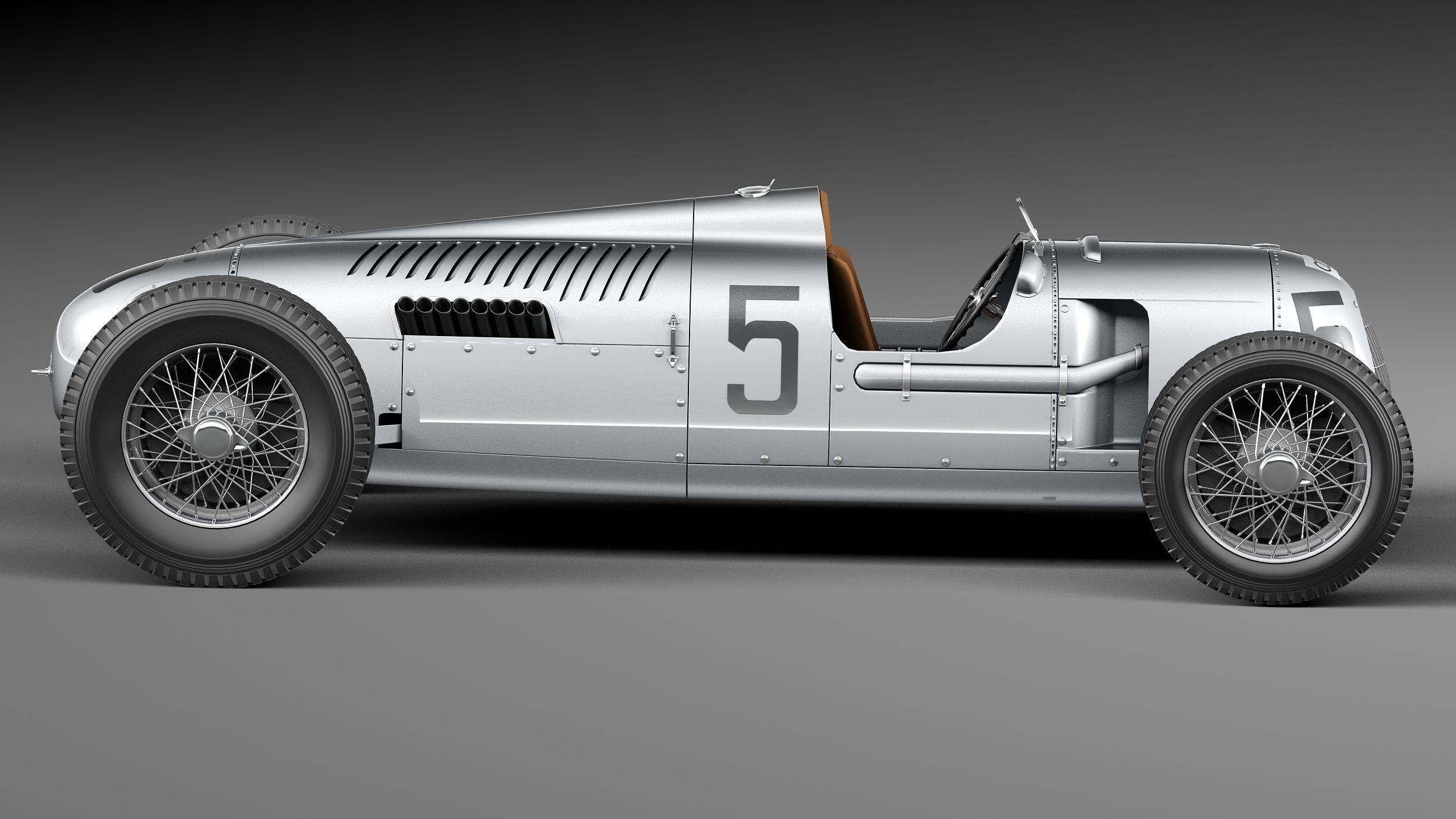 Auto Union Type C 1936 3D model_6