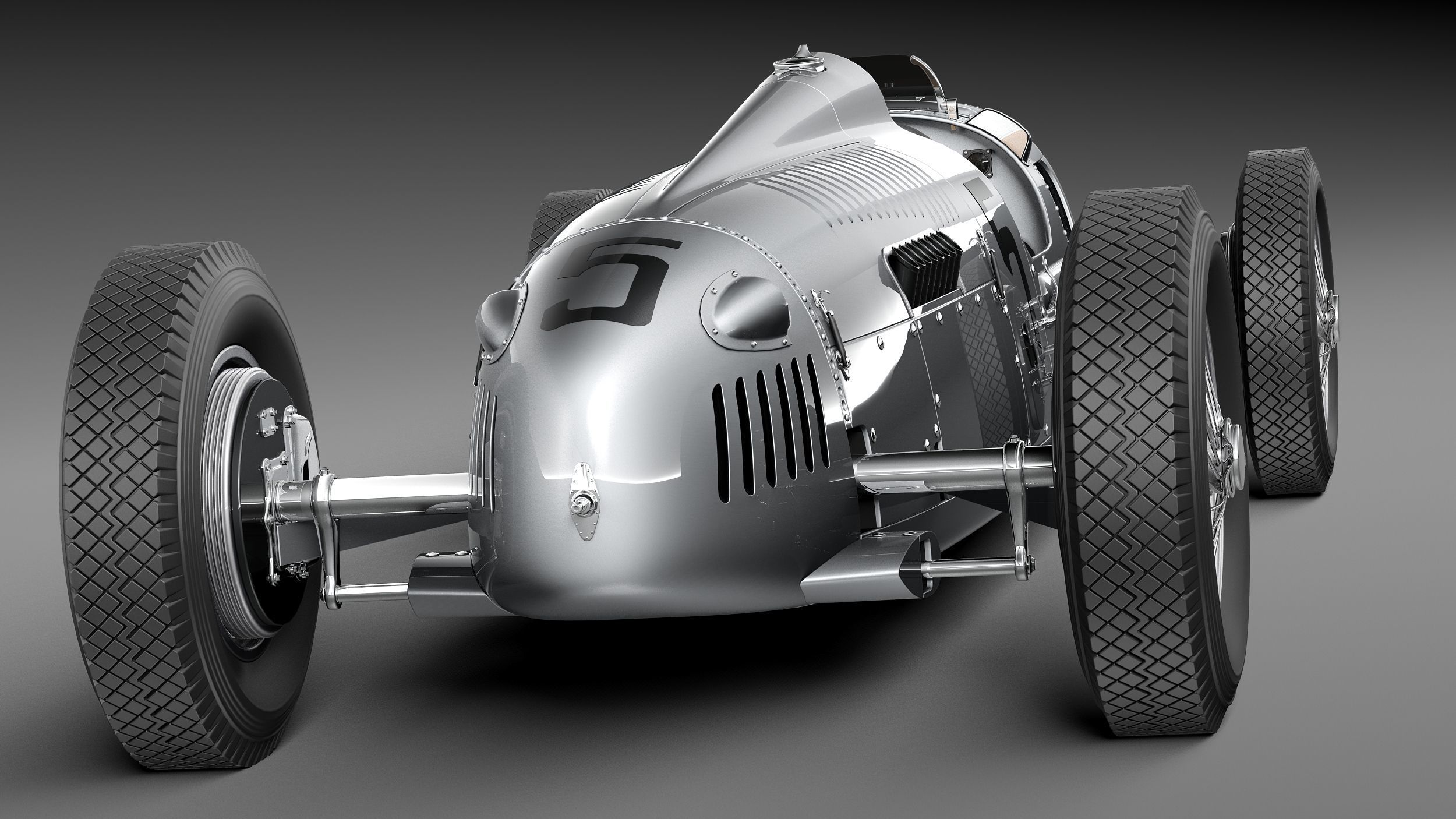 Auto Union Type C 1936 3D model_5