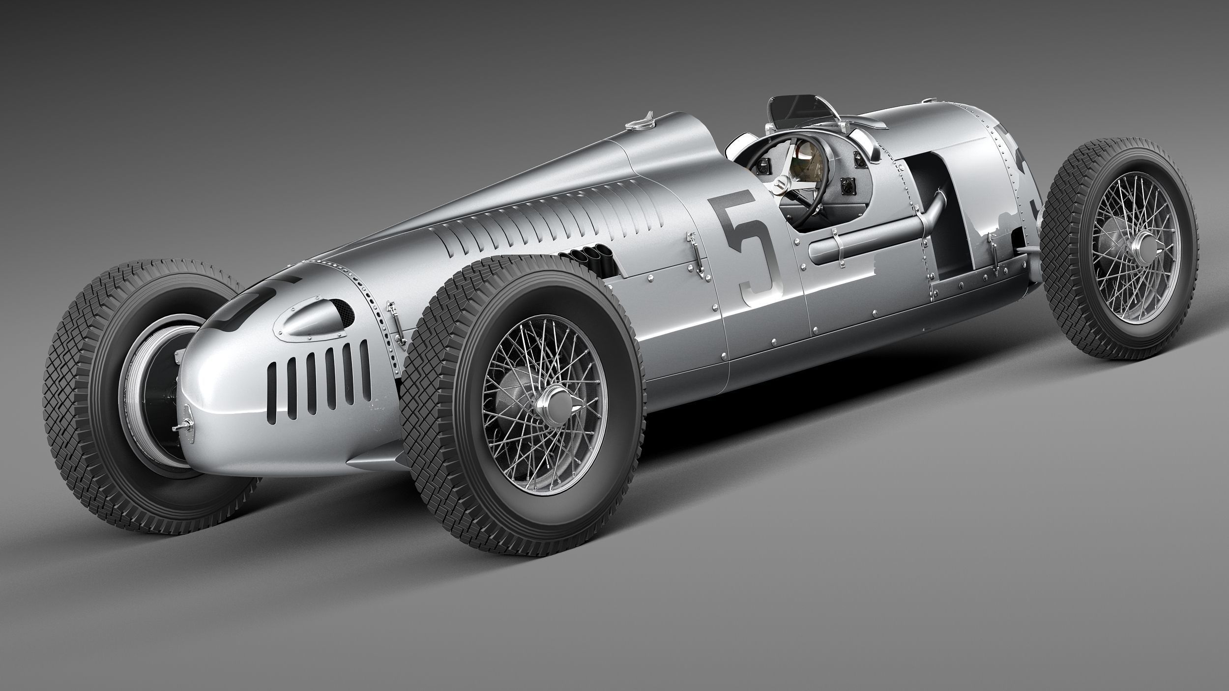 Auto Union Type C 1936 3D model_4