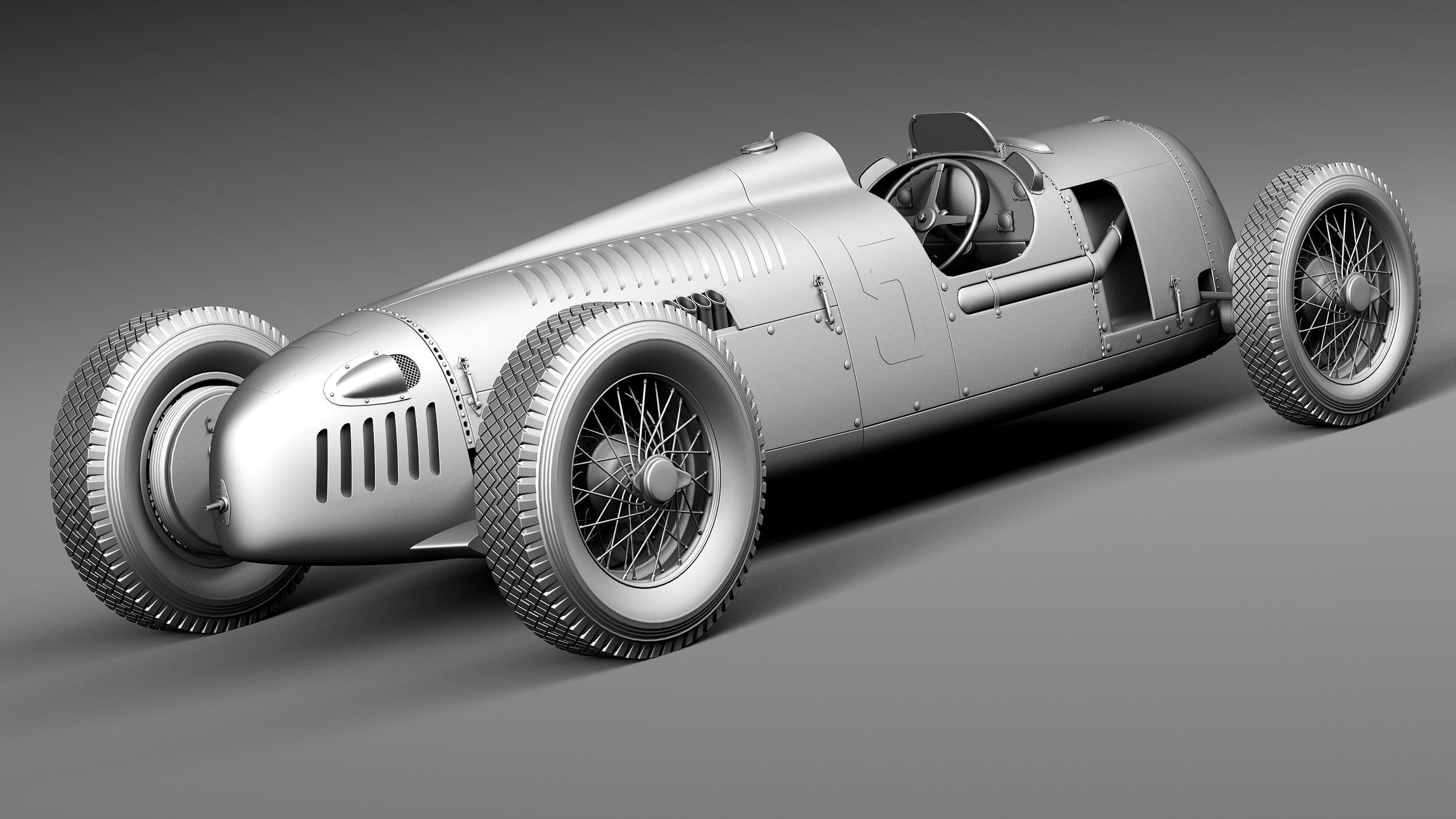 Auto Union Type C 1936 3D model_13