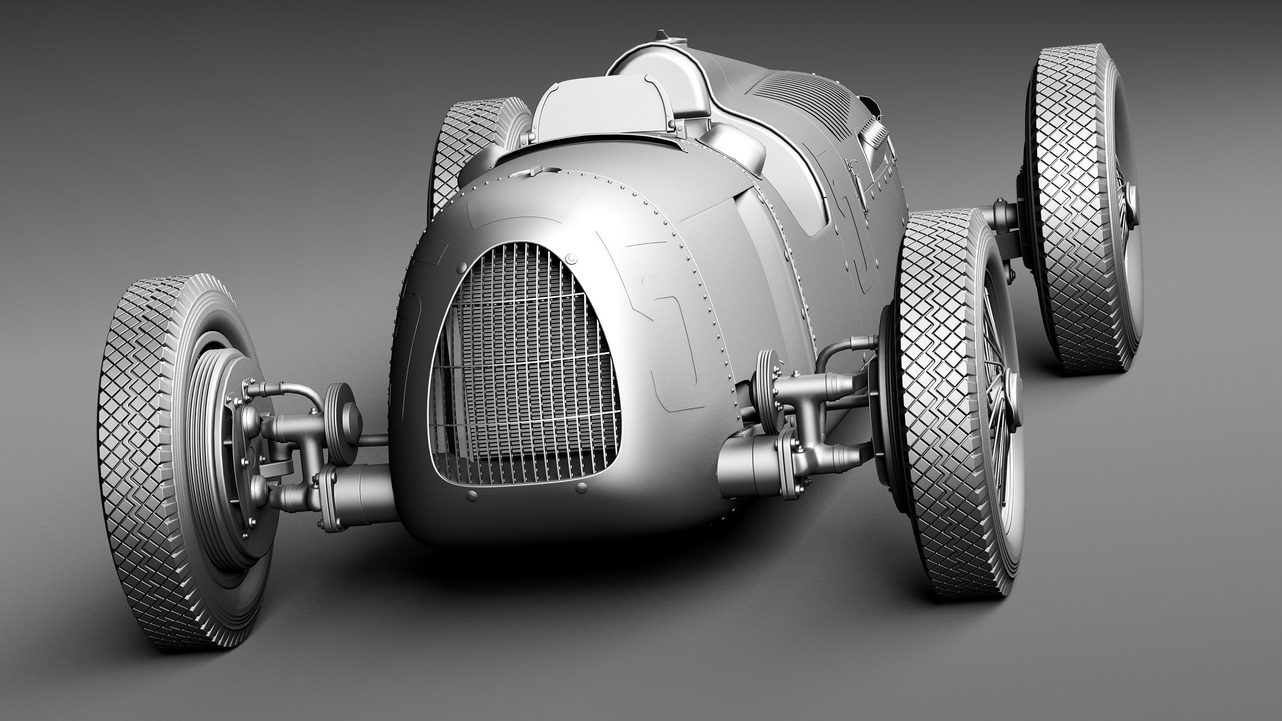 Auto Union Type C 1936 3D model_10