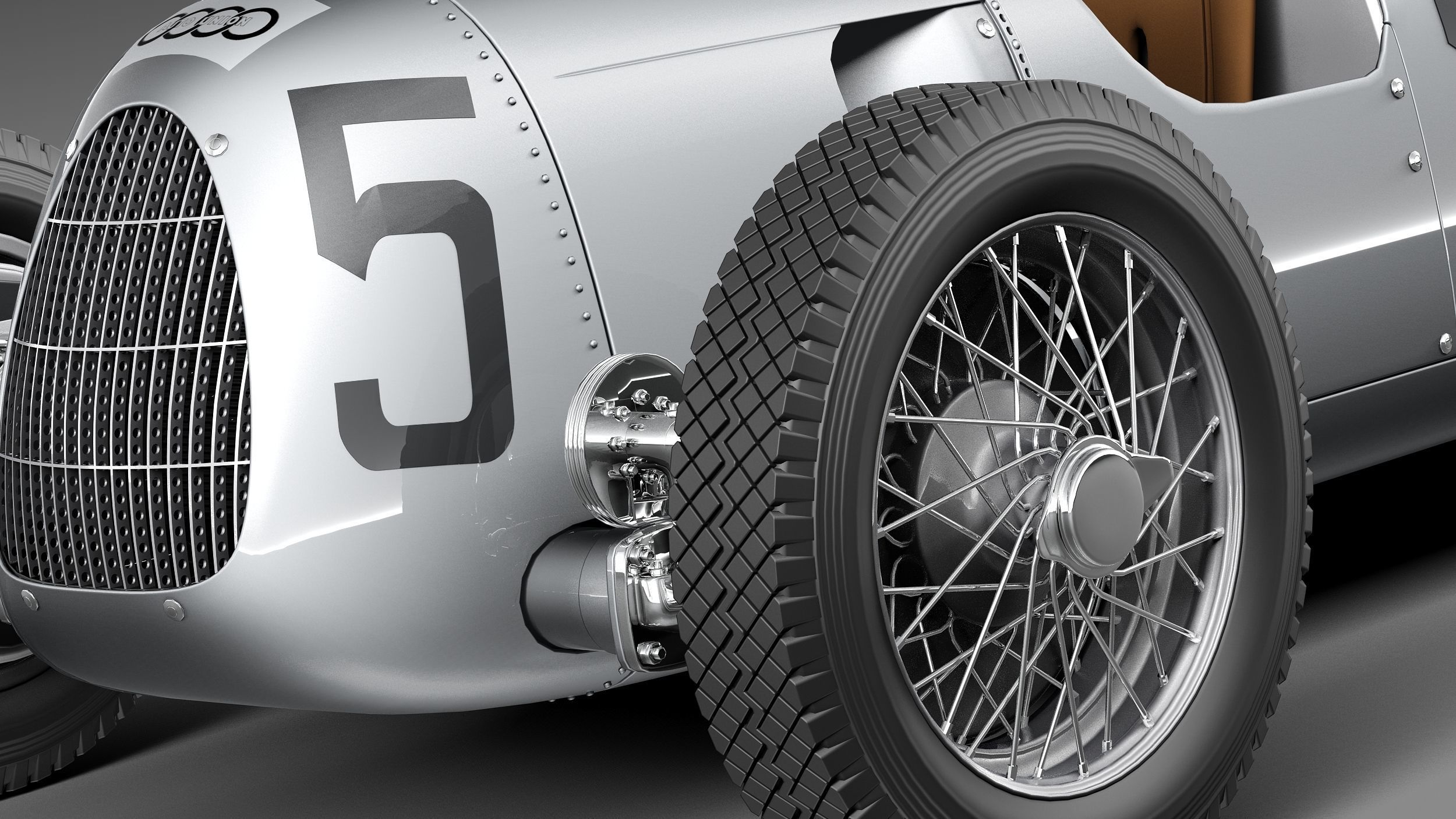 Auto Union Type C 1936 3D model_2