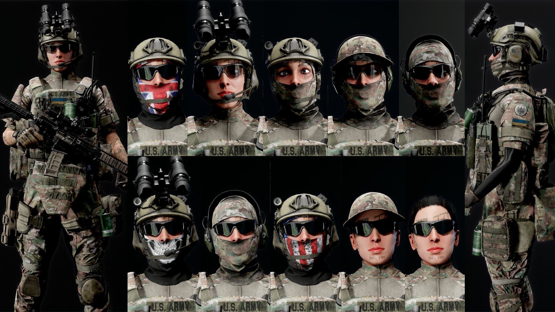 MODULAR SOLDIER Low-poly 3D model_6