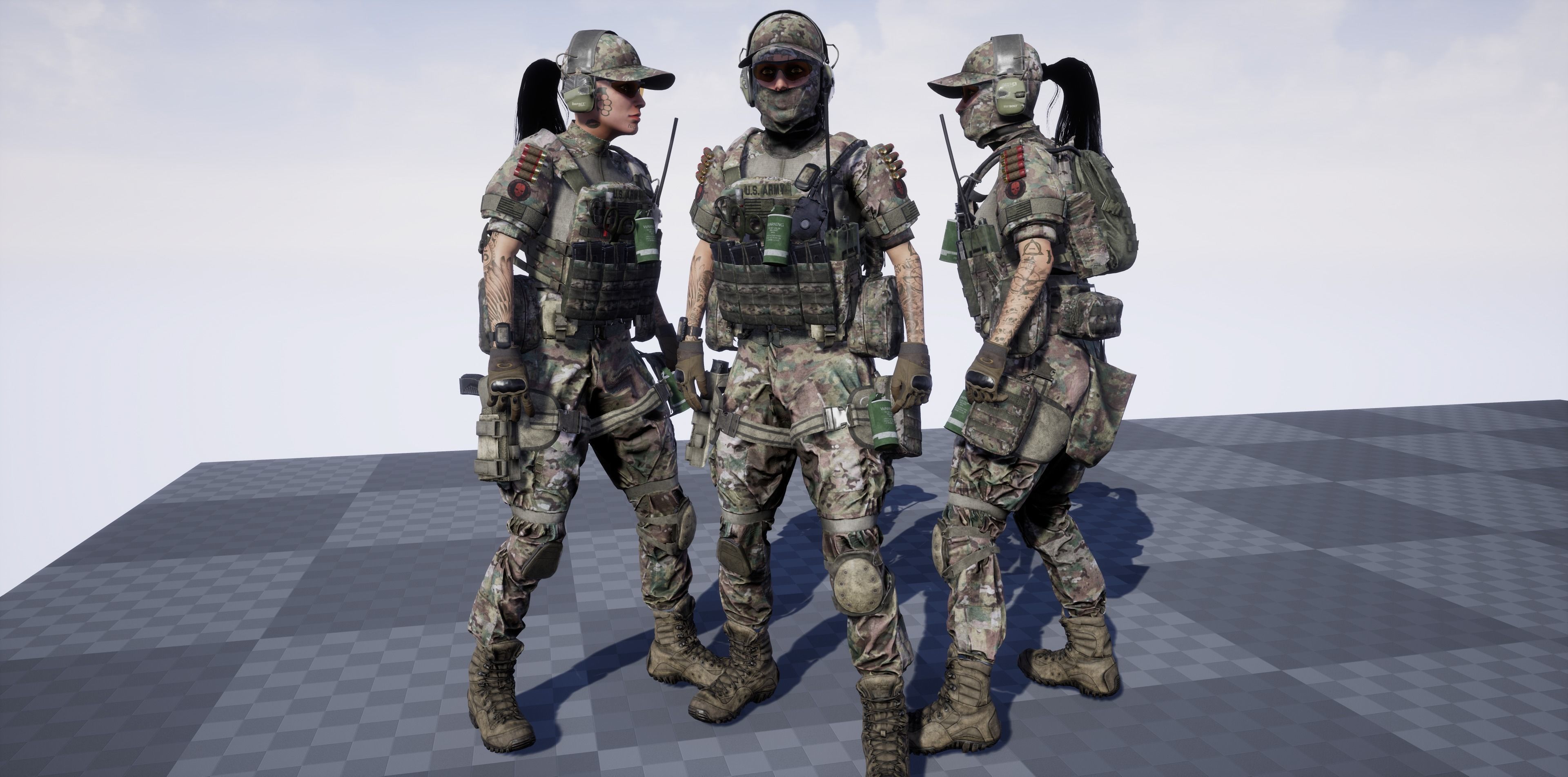 MODULAR SOLDIER Low-poly 3D model_5