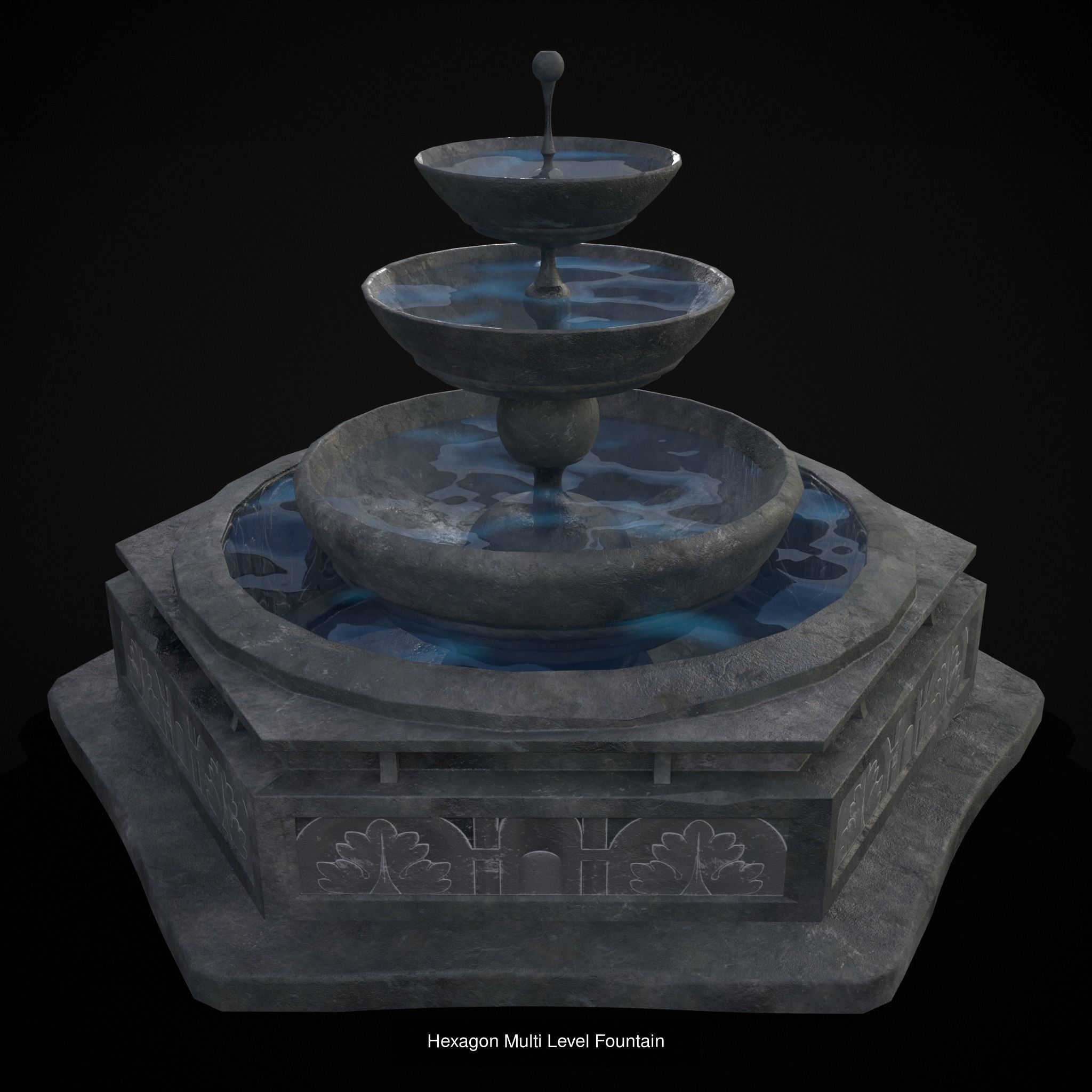 Exterior Stone Structures Mix 3D Model Collection_30