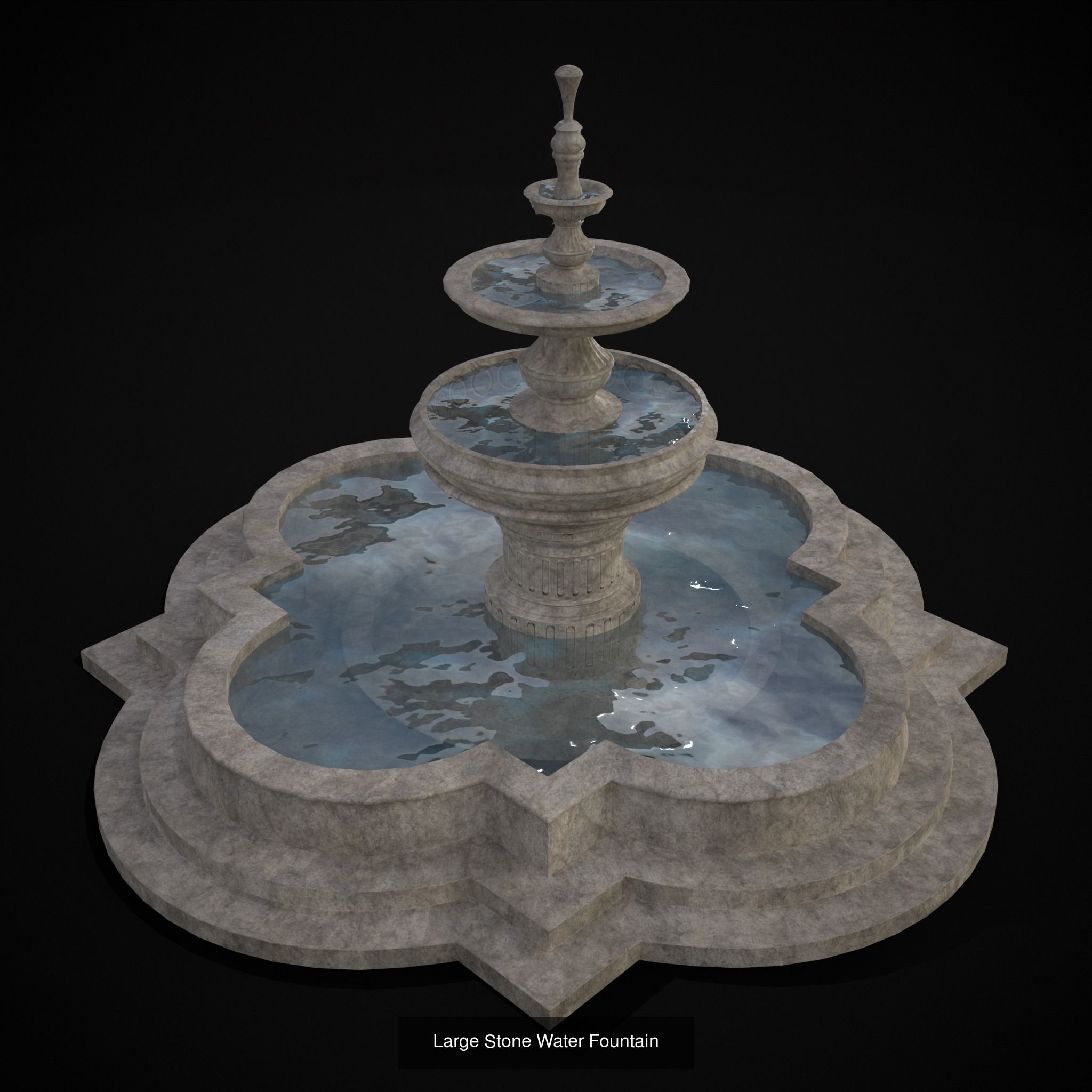 Exterior Stone Structures Mix 3D Model Collection_24
