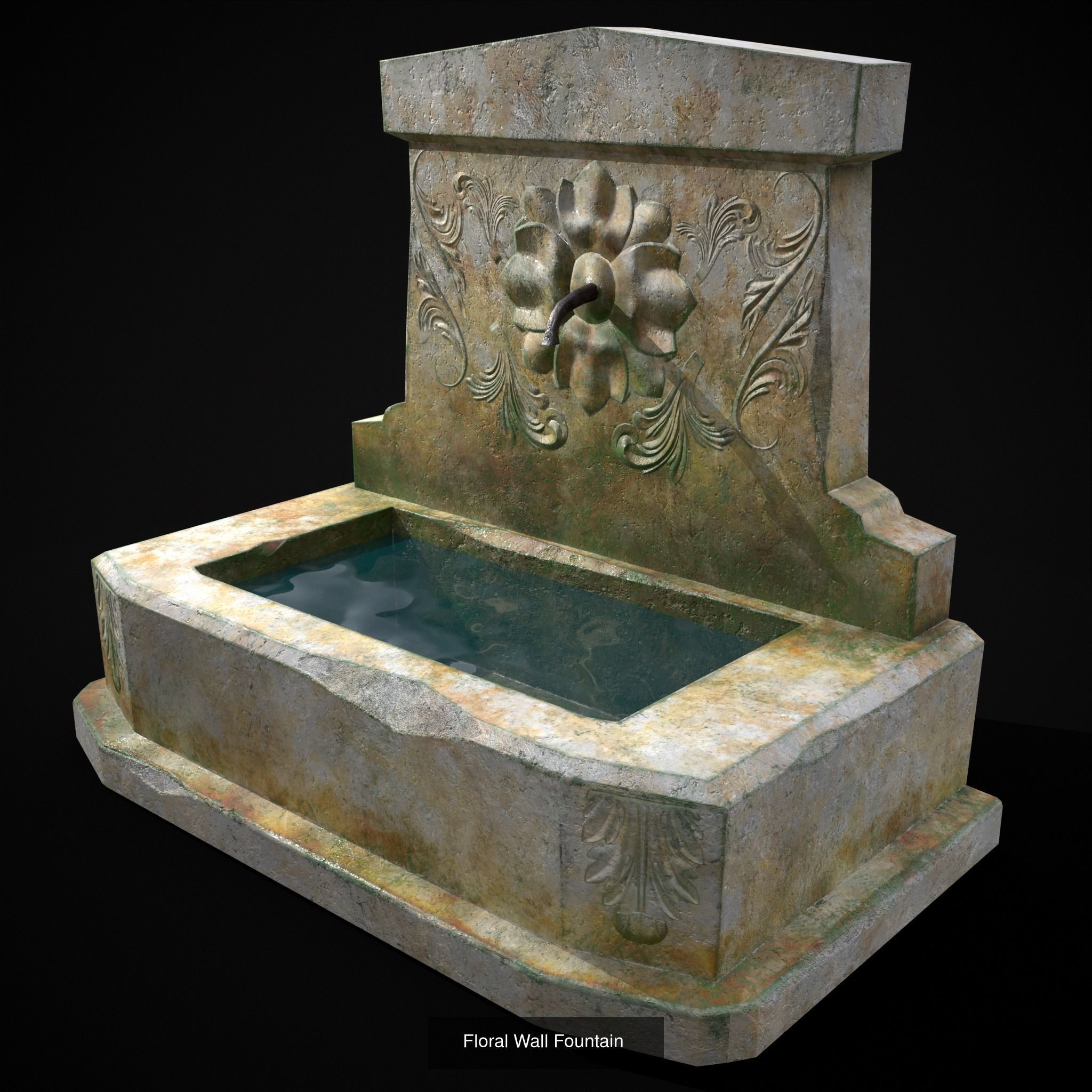 Exterior Stone Structures Mix 3D Model Collection_40