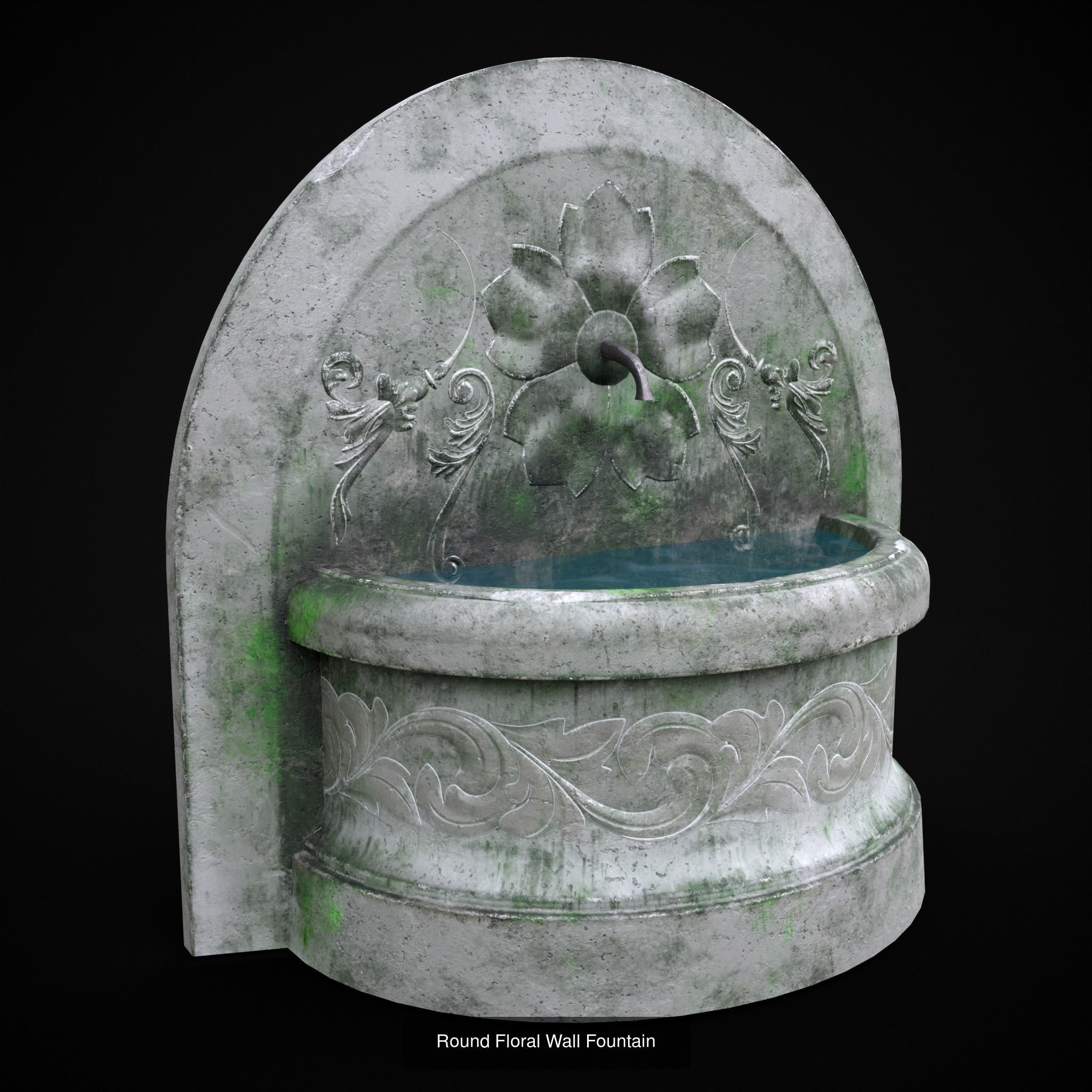 Exterior Stone Structures Mix 3D Model Collection_39