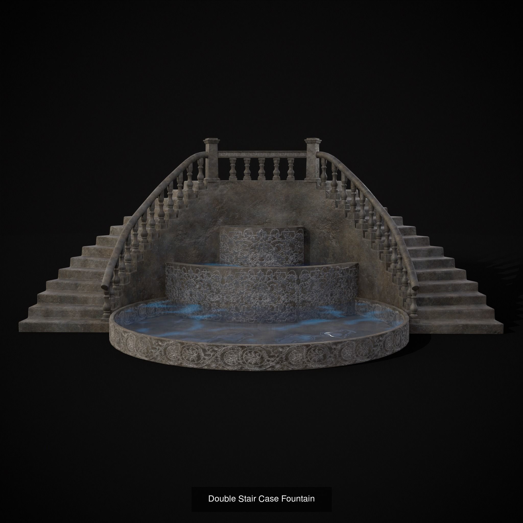 Exterior Stone Structures Mix 3D Model Collection_29
