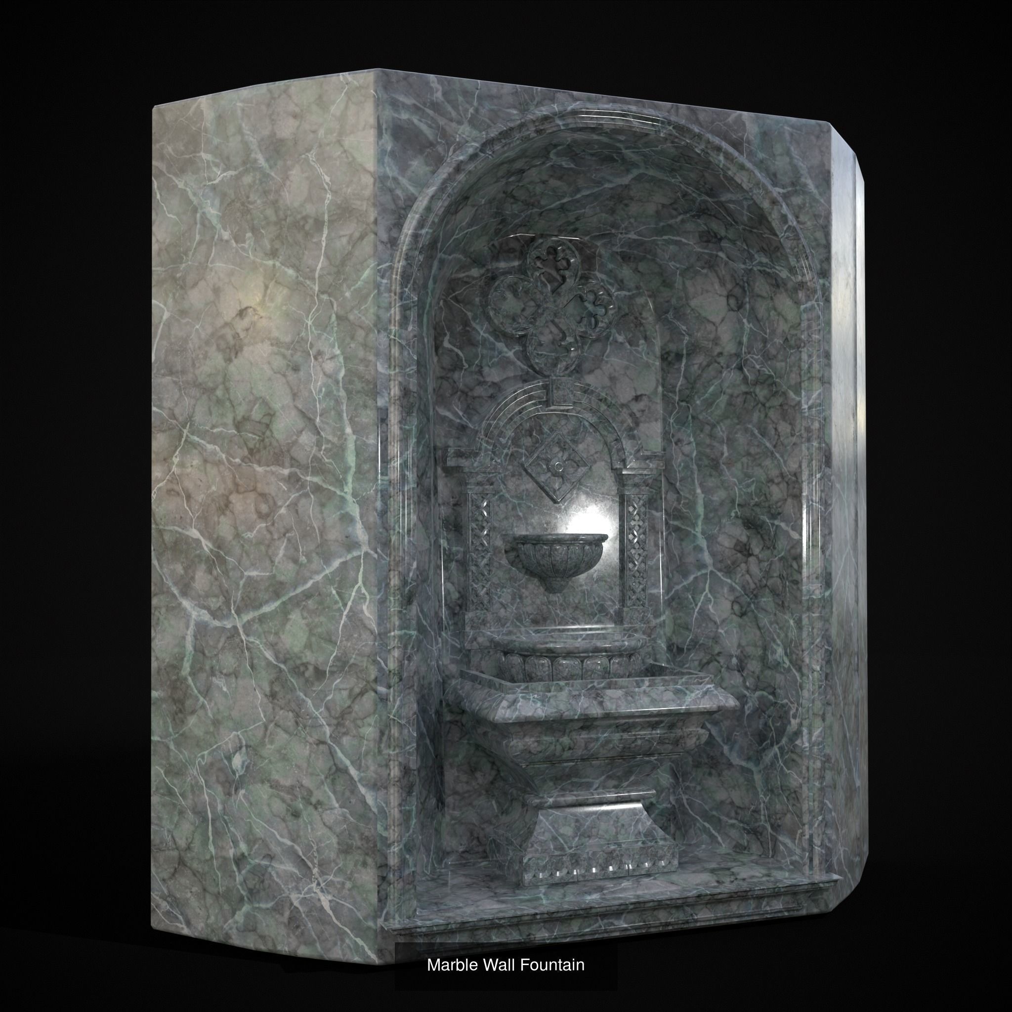 Exterior Stone Structures Mix 3D Model Collection_23