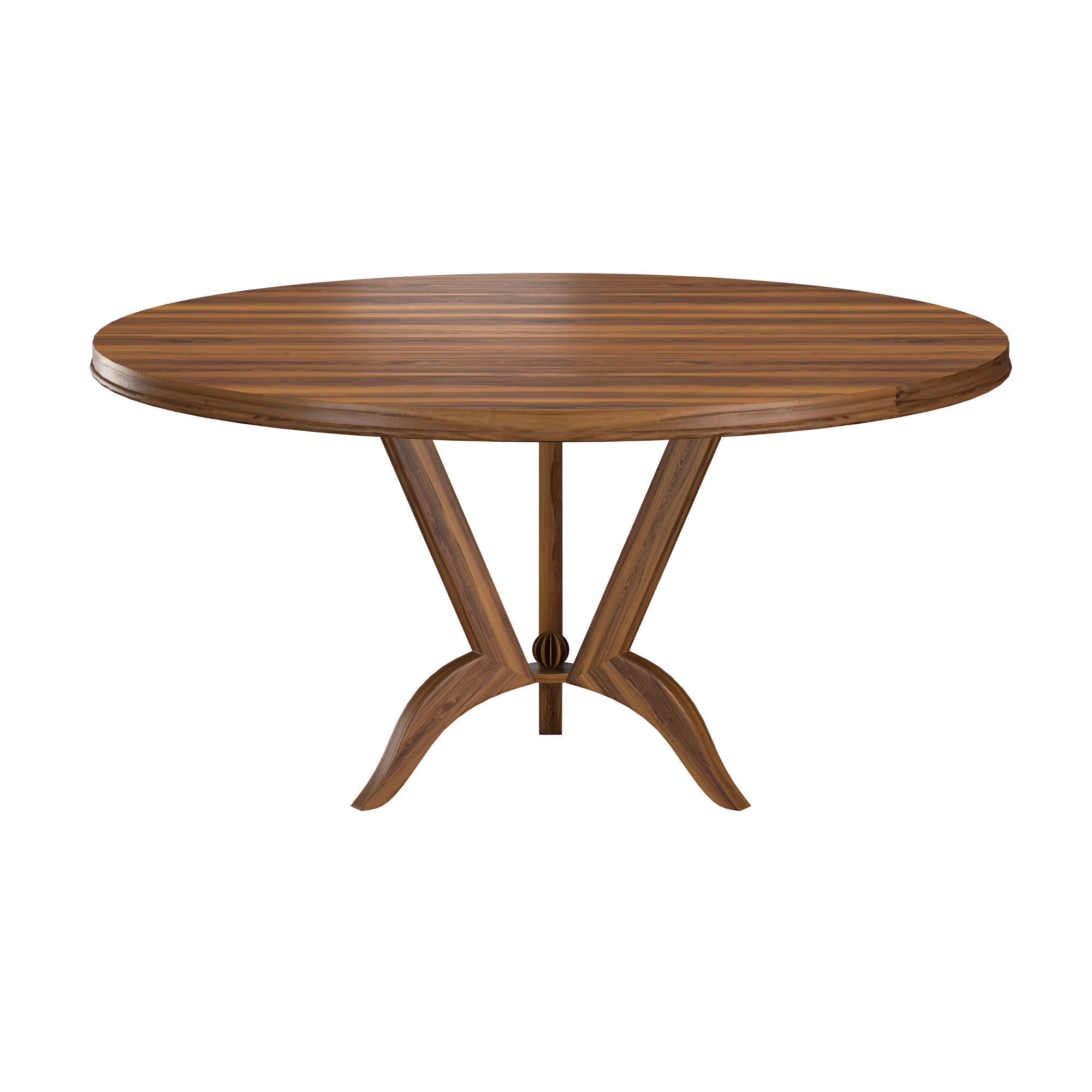 Round dining table Art Deco 3D model_2