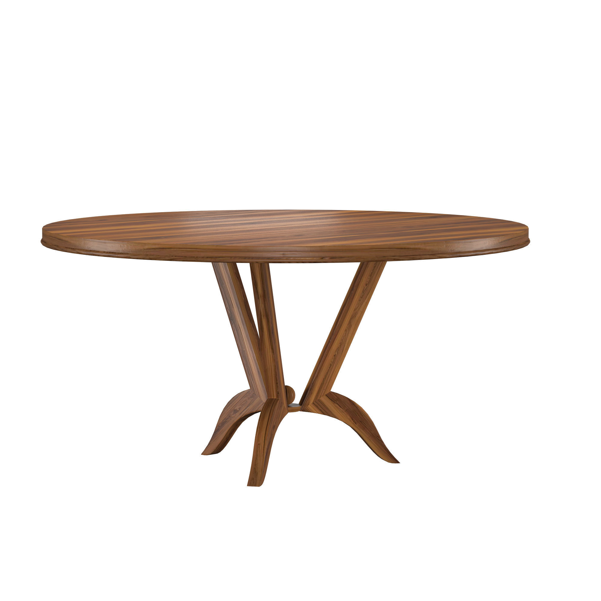 Round dining table Art Deco 3D model_1