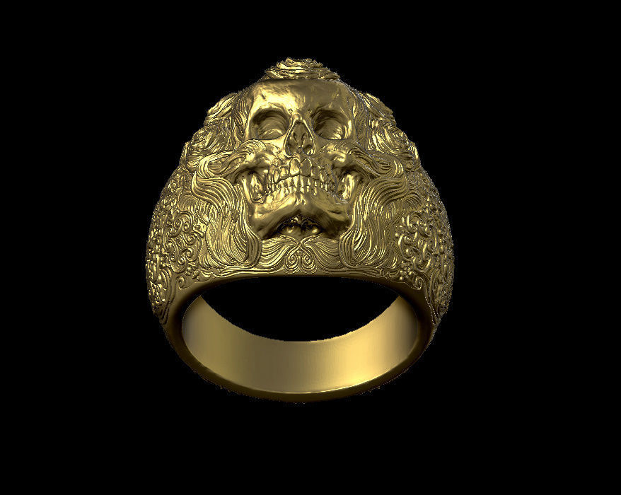 skull ring  3D print model_1