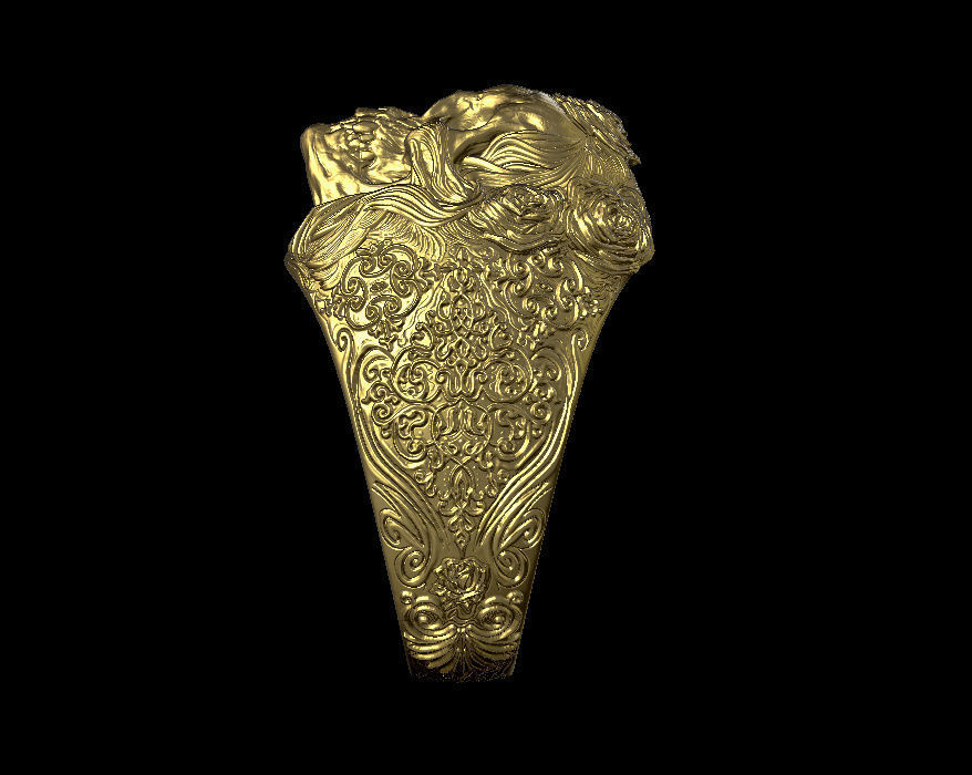 skull ring  3D print model_5