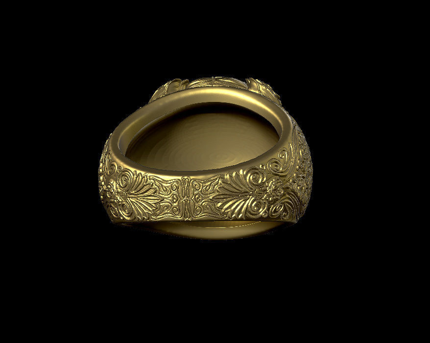 skull ring  3D print model_7